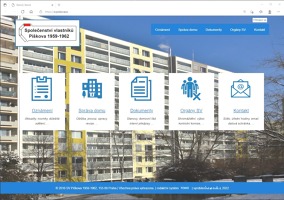Nové webové stránky společenství vlastníků