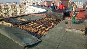 Demontáž původní střechy